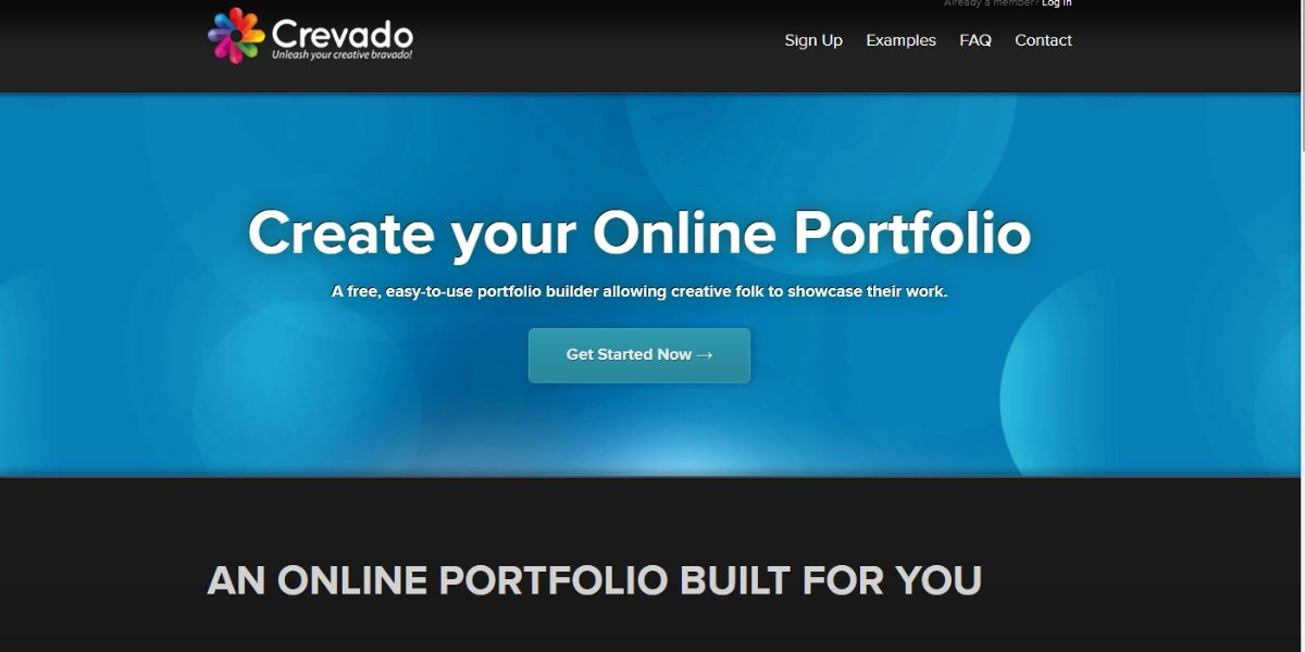 crevado-portfolio-website-screenshot