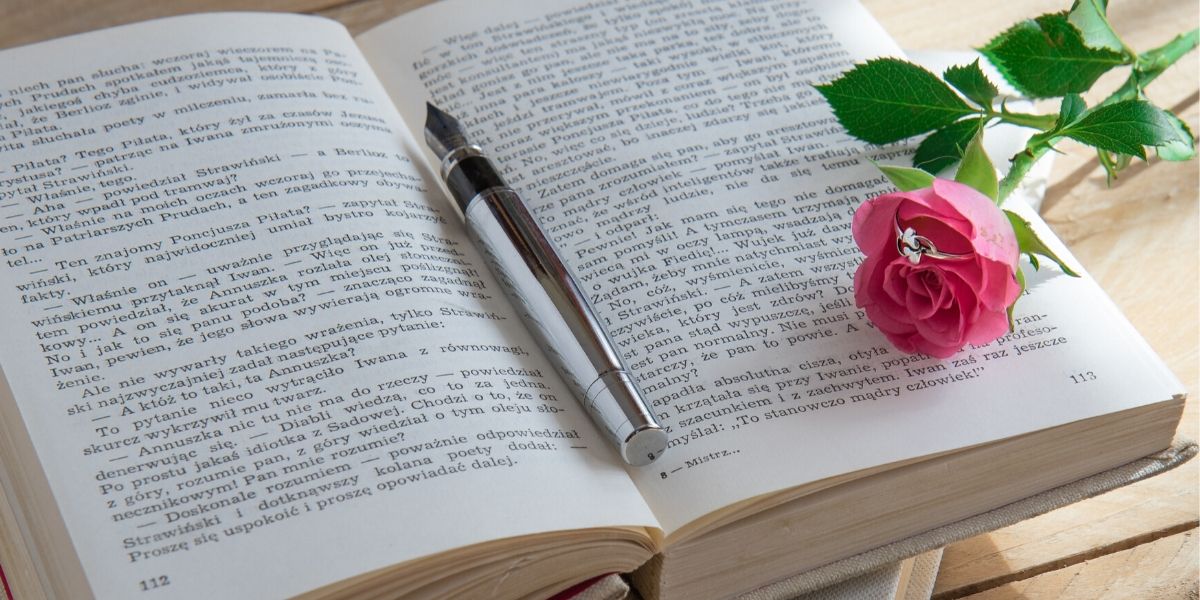 book-with-pen-and-flower