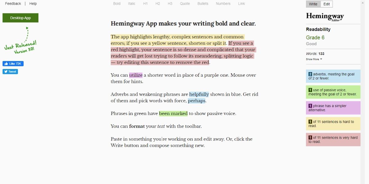 hemingway editor app free download